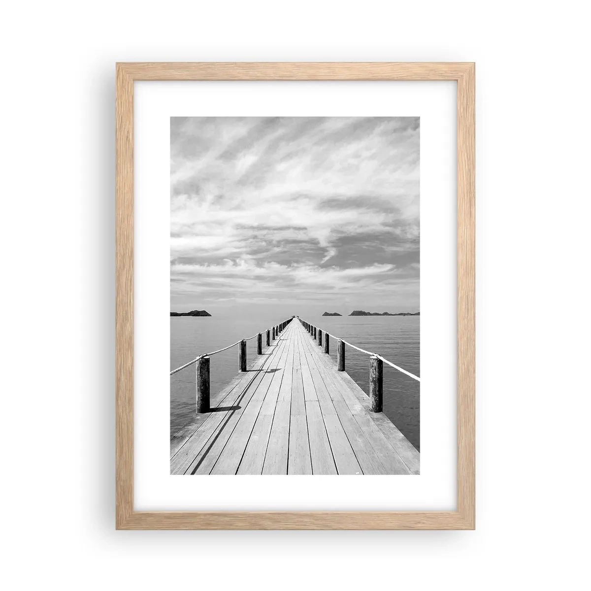 Poster in einem Rahmen aus heller Eiche - Oder vielleicht eine Reise ... - 30x40 cm