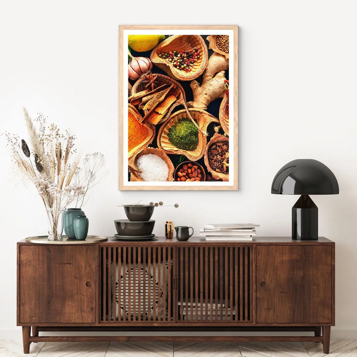 Poster in einem Rahmen aus heller Eiche - Nimm was du willst - 40x50 cm