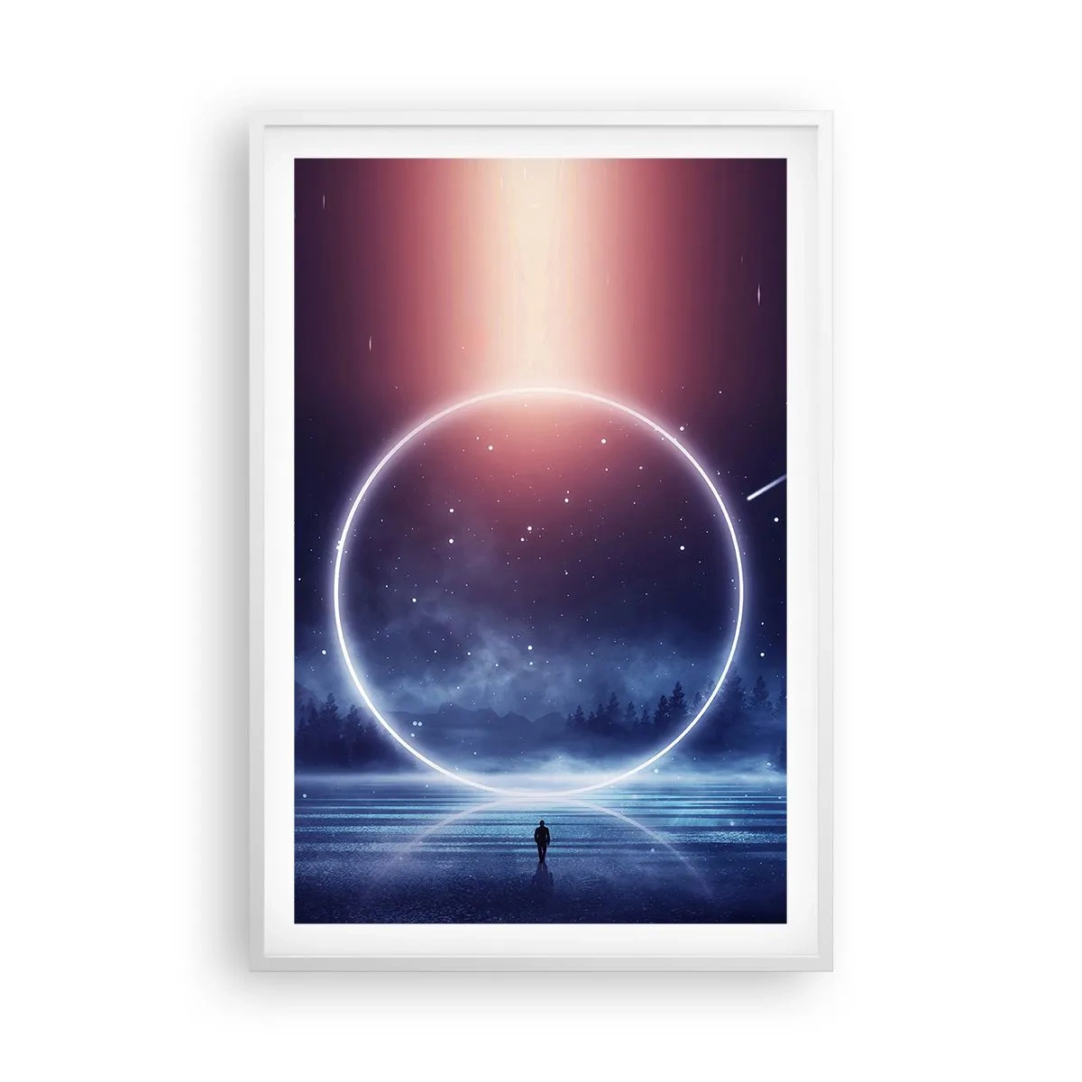 Poster in einem weißen Rahmen - Sie sind schon da ... - 61x91 cm