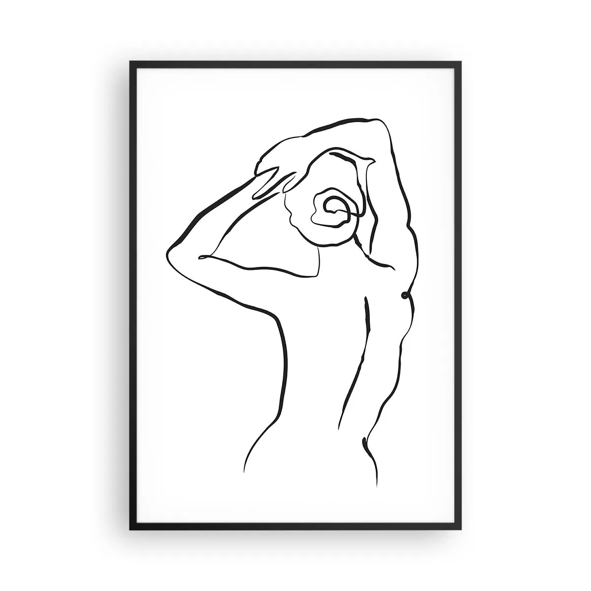 Poster in einem schwarzem Rahmen - Morgenakte - 70x100 cm