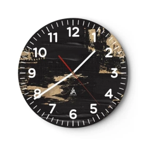 Wanduhr - Glasuhr - Spur einer Berührung - 30x30 cm