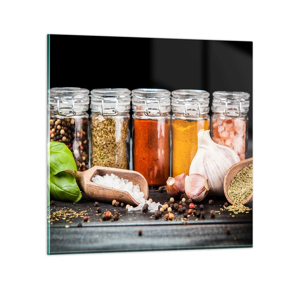 Glasbild - Bild auf glas - Für einen Geschmack des Lebens - 60x60 cm