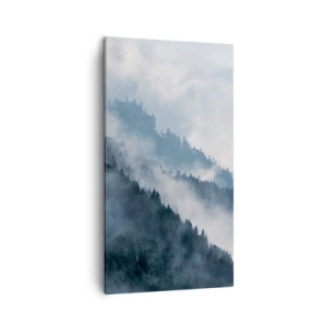 Bild auf Leinwand - Leinwandbild - Mystik der Berge - 45x80 cm