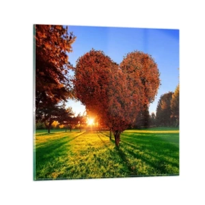 Glasbild - Bild auf glas - Und wie man den Herbst nicht liebt - 60x60 cm