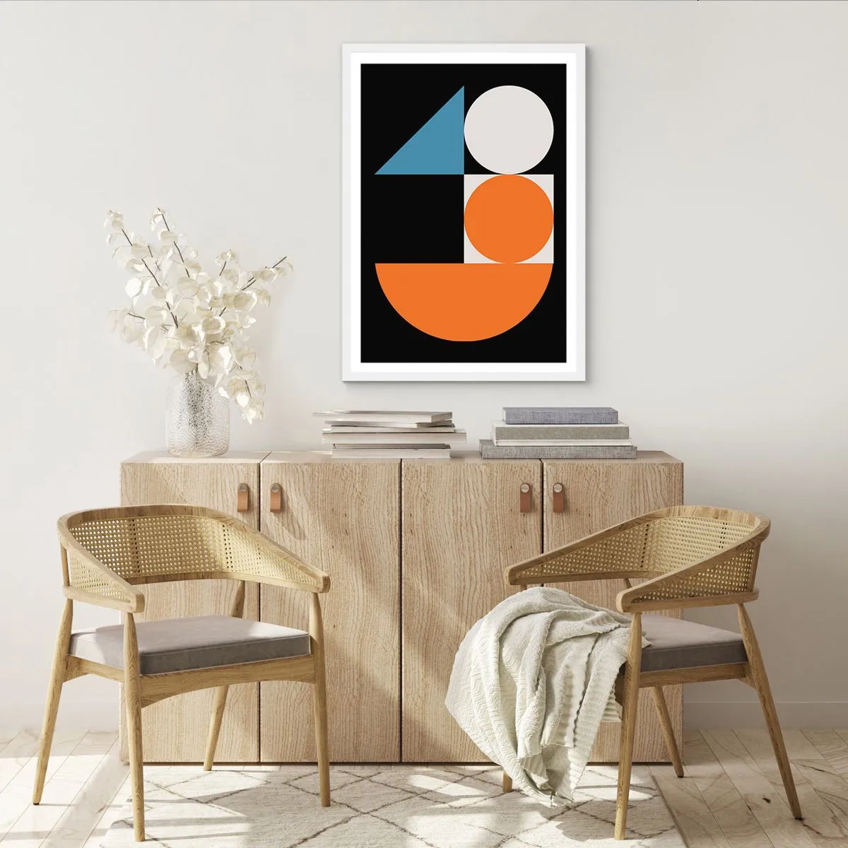 Poster in einem weißen Rahmen - Bebilderte Anordnung - 50x70 cm