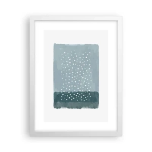 Poster in einem weißen Rahmen - Auf Blau gewachsen - 30x40 cm