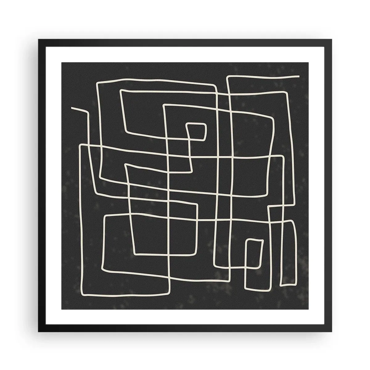 Poster in einem schwarzem Rahmen - Nicht so einfach - 60x60 cm