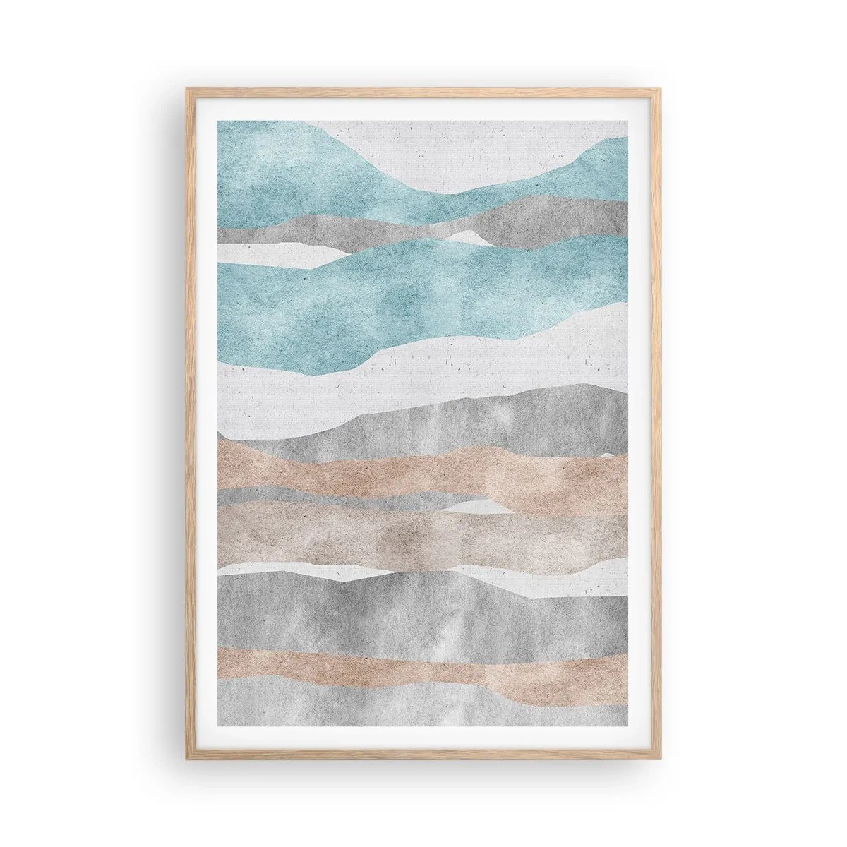 Poster in einem Rahmen aus heller Eiche - Studie über Nähe - 70x100 cm