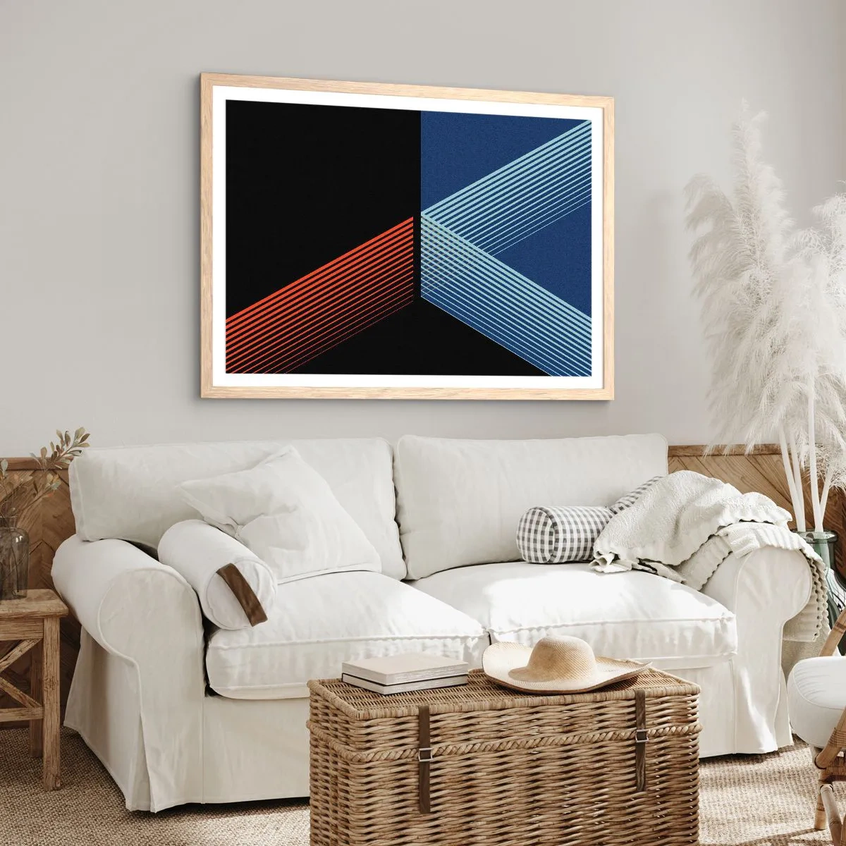 Poster in einem Rahmen aus heller Eiche - Eine einfache Geschichte - 100x70 cm