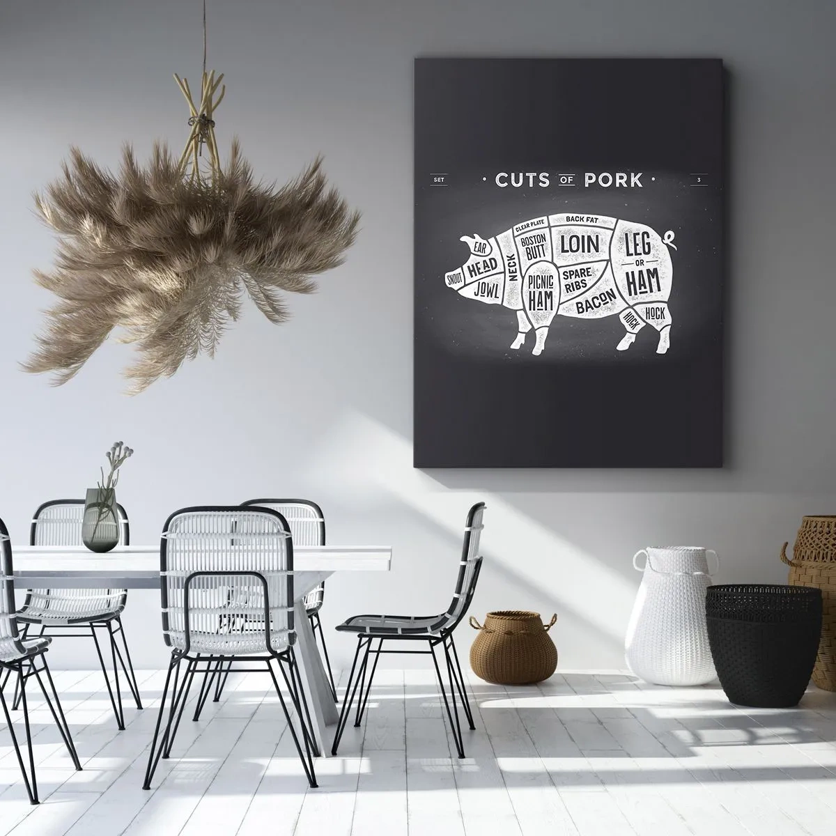 Bild auf Leinwand - Leinwandbild - Metzger Grundierung - 65x120 cm