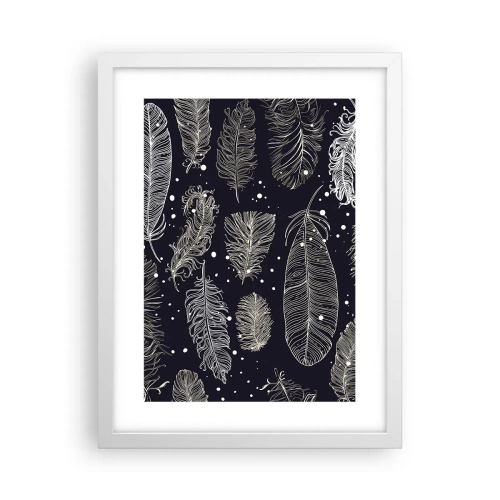 Poster in einem weißen Rahmen - Gefiederte Spitze - 30x40 cm