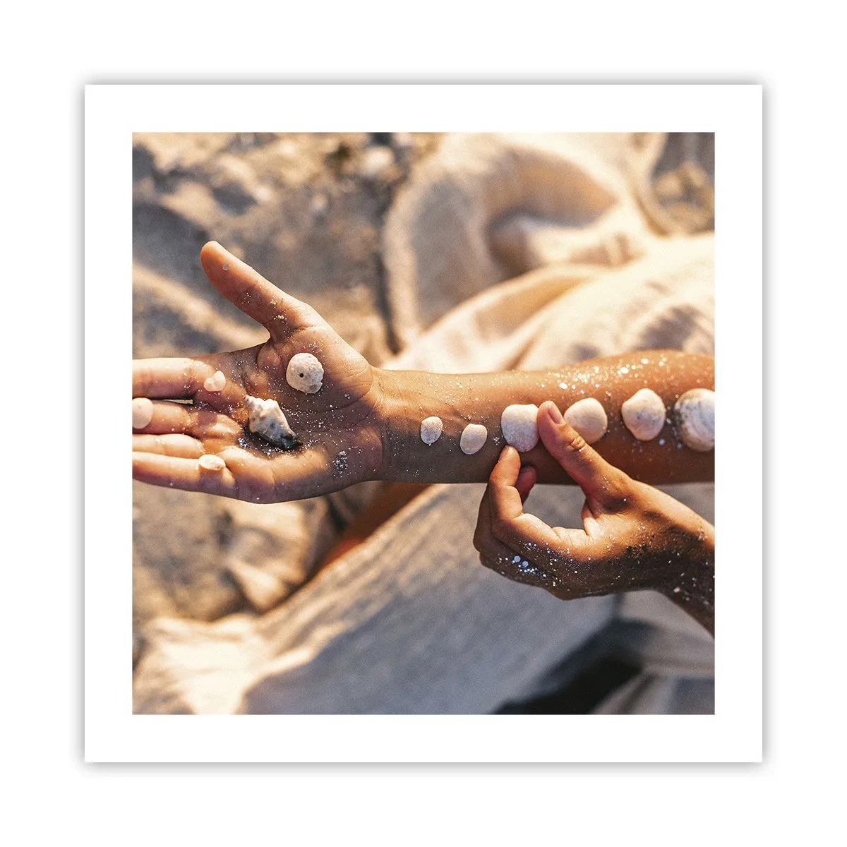 Poster - Schönheit an Ihren Fingerspitzen - 50x50 cm