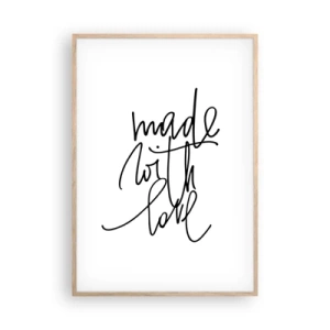 Poster in einem Rahmen aus heller Eiche - Die beste Marke - 70x100 cm