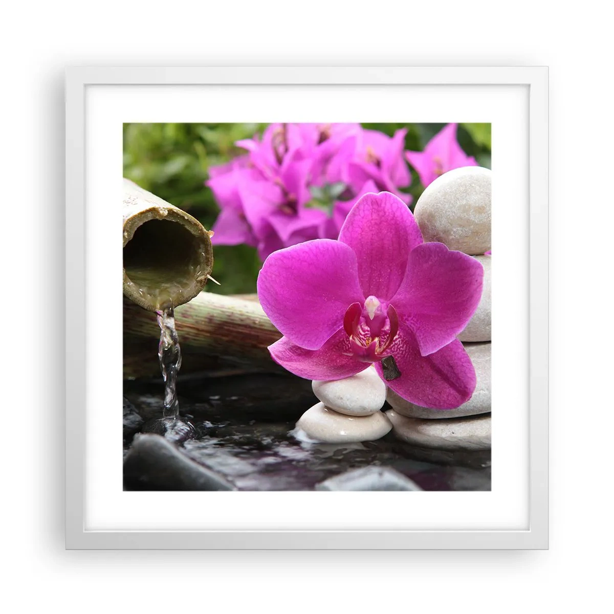 Poster in einem weißen Rahmen - Du ruhst dich schon aus - 40x40 cm