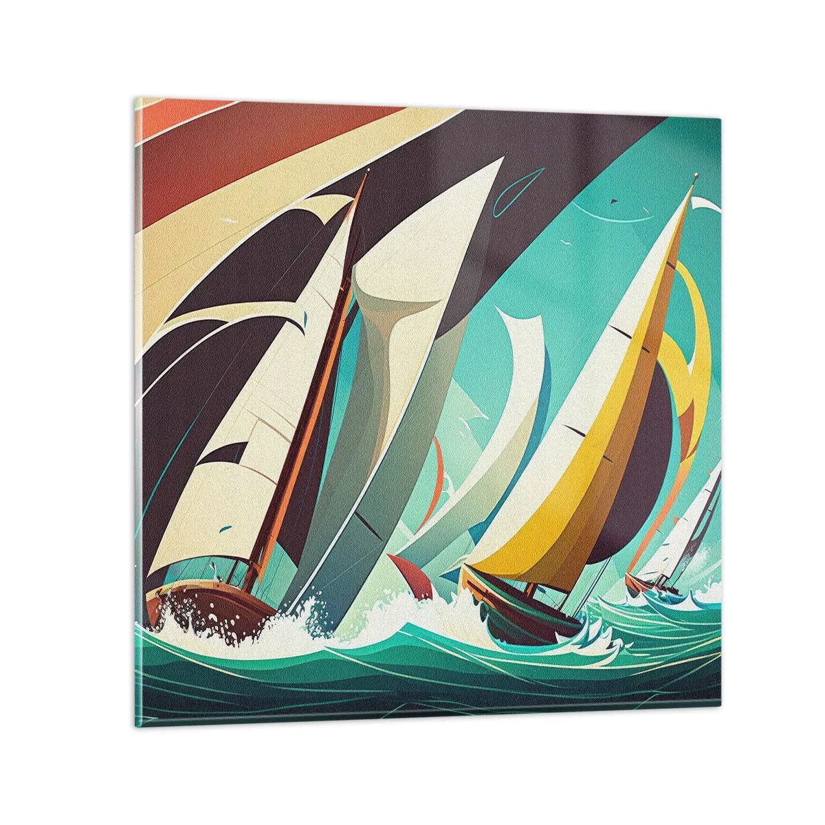 Glasbild - Bild auf glas - Viel Glück mit den Elementen - 50x50 cm