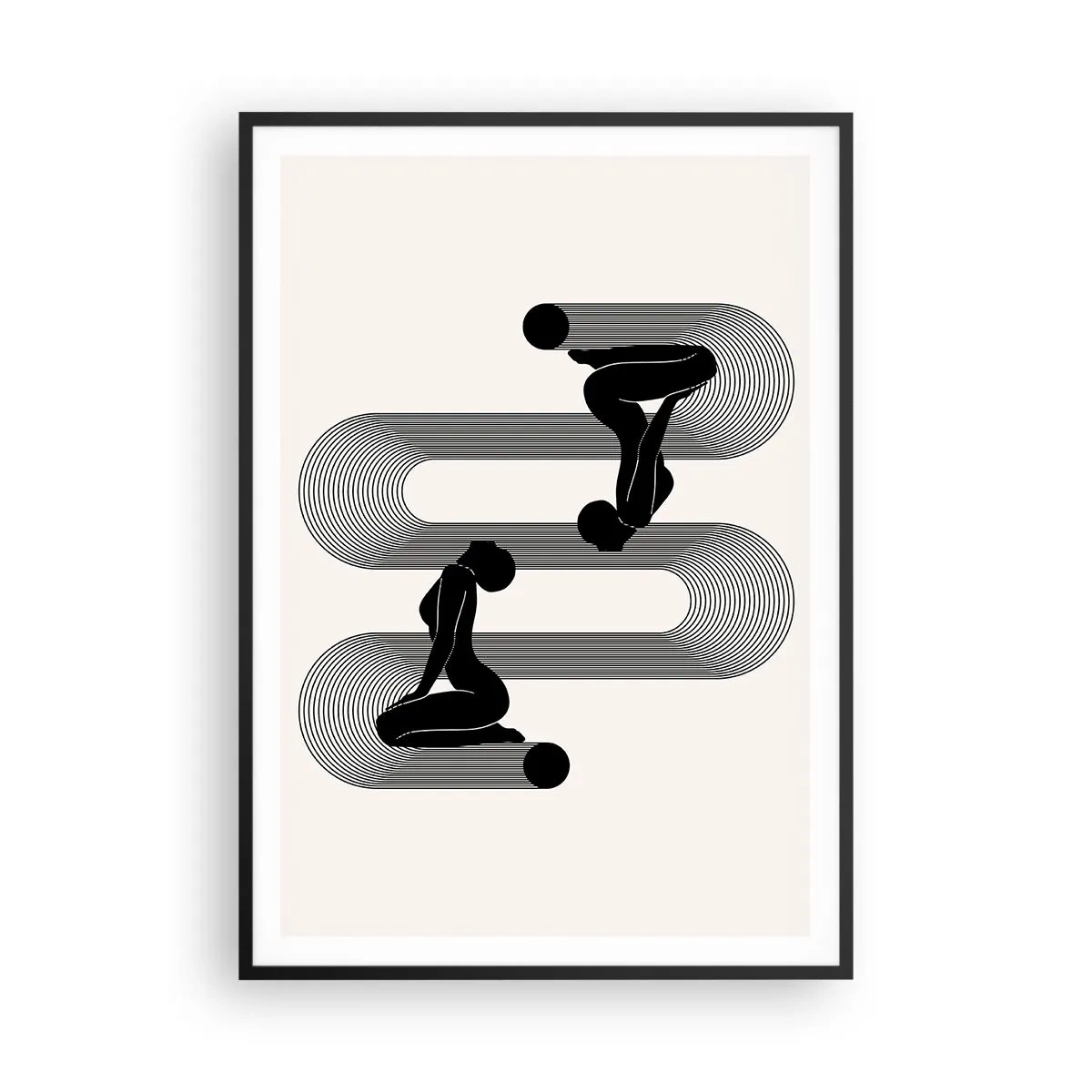 Poster in einem schwarzem Rahmen - Sinnliche Symmetrie - 70x100 cm