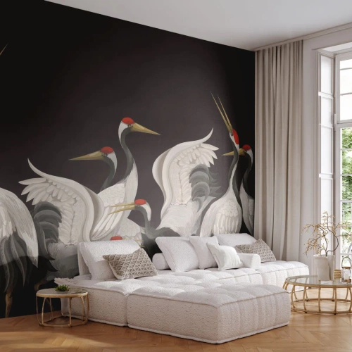 Selbstklebende Fototapete Deluxe Sticker - Vogelsachen - Kräne, Vögel, Stück - 400x280 cm