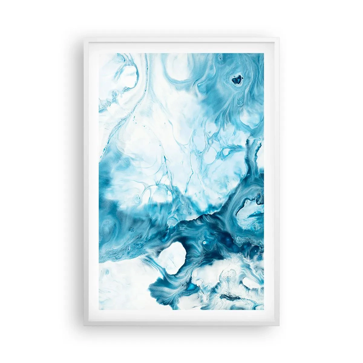 Poster in einem weißen Rahmen - Blaues Konzert - 61x91 cm