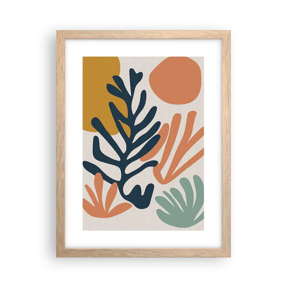 Poster in einem Rahmen aus heller Eiche - Korallenmeere - 30x40 cm