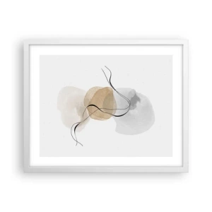 Poster in einem weißen Rahmen - Luftperlen - 50x40 cm