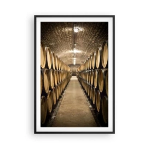 Poster in einem schwarzem Rahmen - In einem gemauerten Keller - 61x91 cm