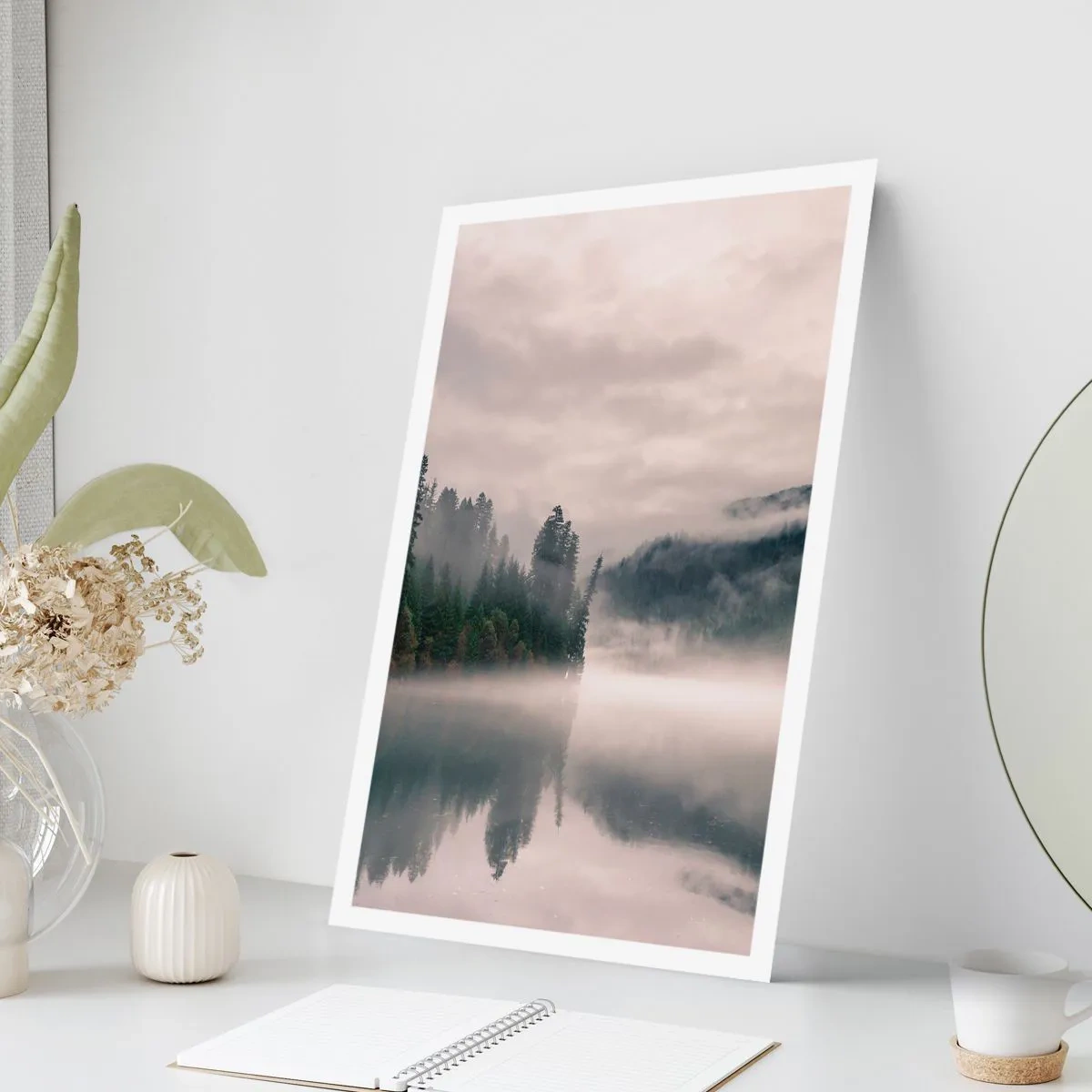 Poster - In Reflexion, im Nebel - 30x40 cm