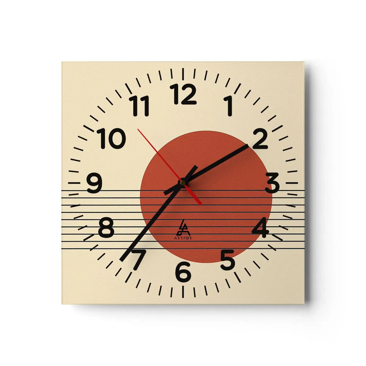 Wanduhr - Glasuhr - Immer wieder und weiter - 30x30 cm