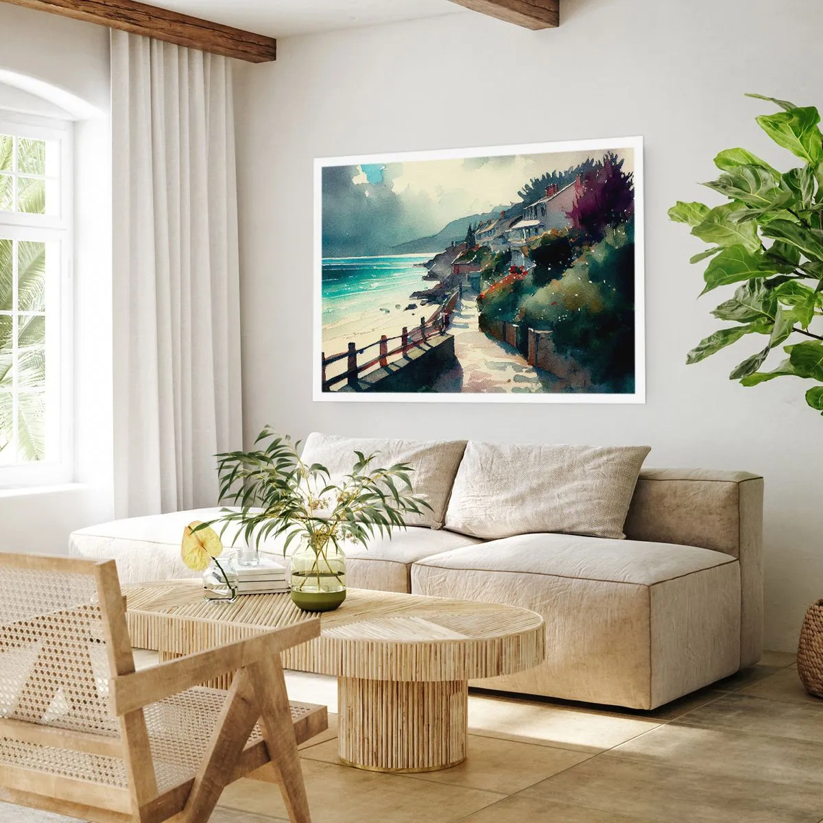 Poster - Mittelmeerstadt - 40x30 cm