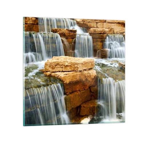 Glasbild - Bild auf glas - Treppe zum Himmel - 70x70 cm