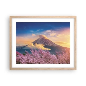 Poster in einem Rahmen aus heller Eiche - Japanische Heiligkeit - 50x40 cm