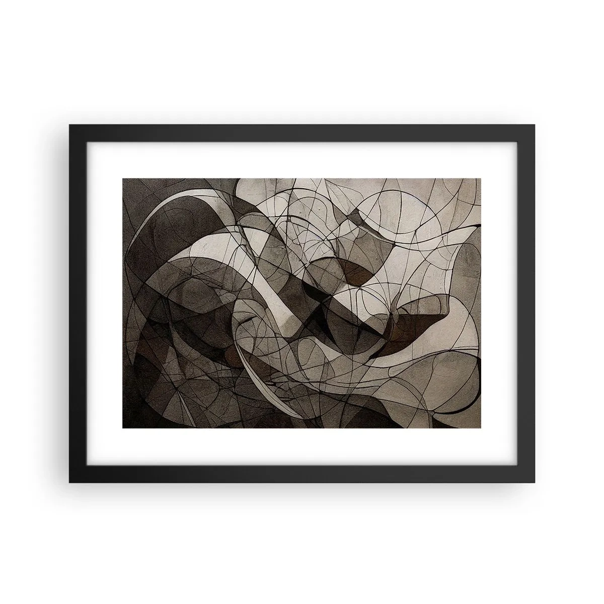 Poster in einem schwarzem Rahmen - Zirkulation von Erdfarben - 40x30 cm