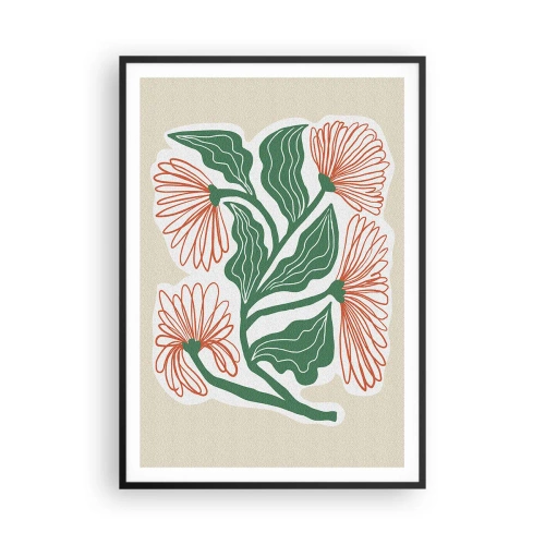 Poster in einem schwarzem Rahmen - Im Folkstil und modern - 70x100 cm