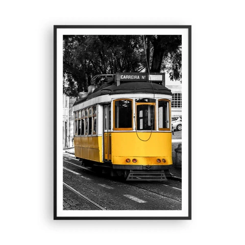 Poster in einem schwarzem Rahmen - Und Fado im Hintergrund - 70x100 cm