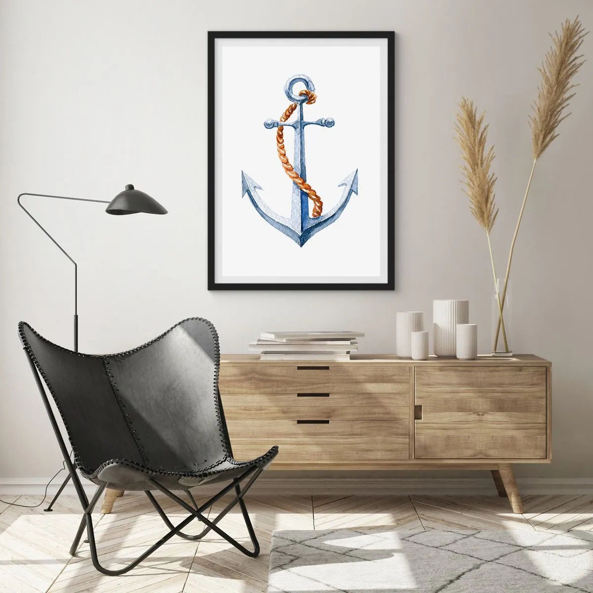 Poster in einem schwarzem Rahmen - Ahoi Abenteuer! - 40x50 cm