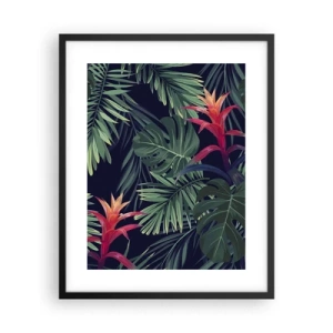 Poster in einem schwarzem Rahmen - Im Grünen in Flammen gehen - 40x50 cm