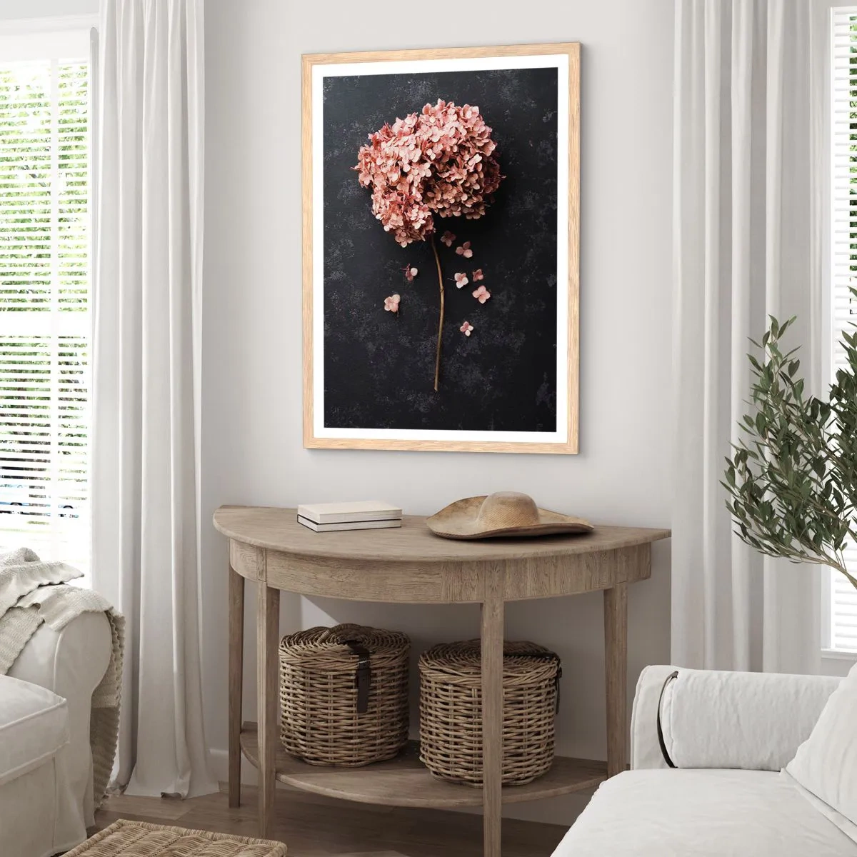Poster in einem Rahmen aus heller Eiche - Wirklich romantisches Zeichen - 70x100 cm