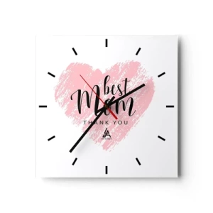 Wanduhr - Glasuhr - Immer der richtige Moment - 40x40 cm