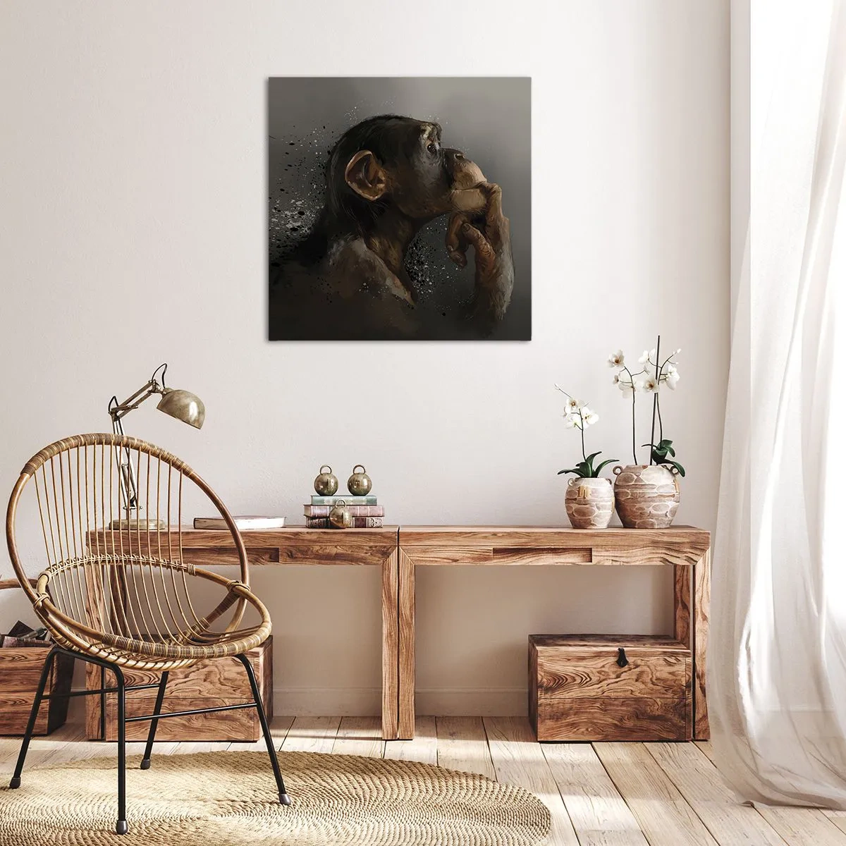 Bild auf Leinwand - Leinwandbild - Sicherlich ein Denker - 30x30 cm