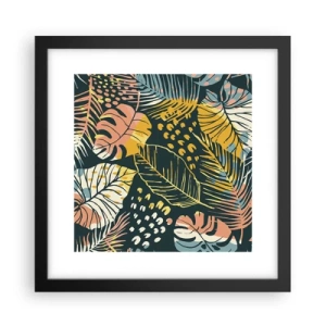 Poster in einem schwarzem Rahmen - Grüne Fantasie - 30x30 cm
