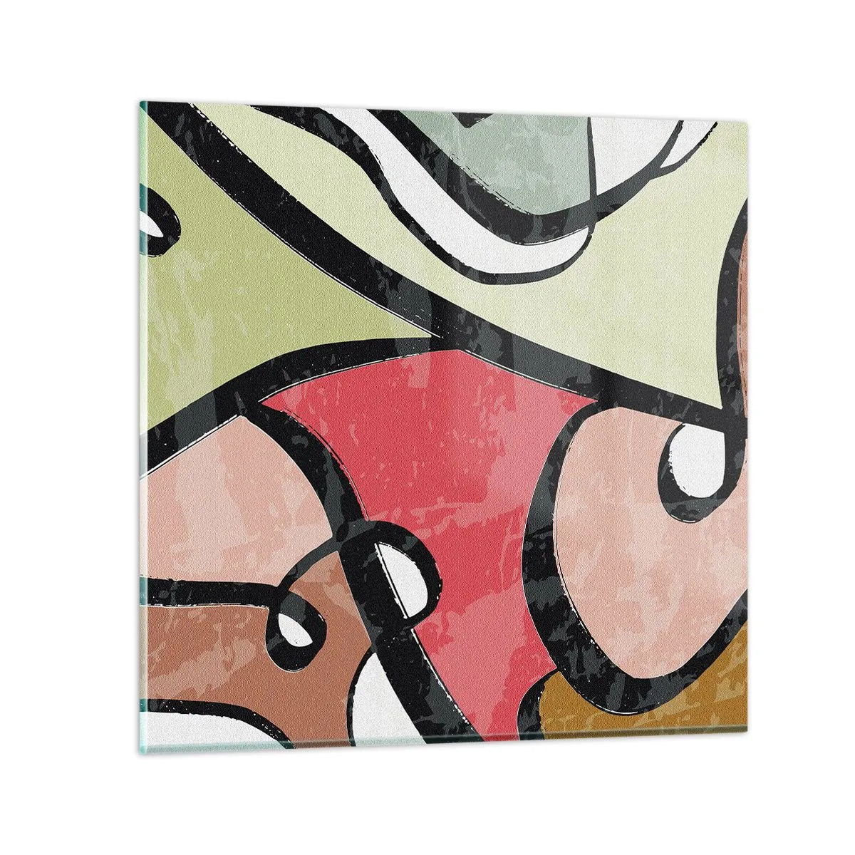 Glasbild - Bild auf glas - Pirouetten unter Farben - 40x40 cm