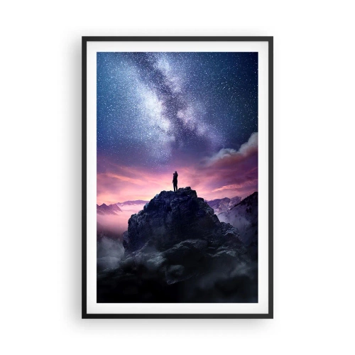 Poster in einem schwarzem Rahmen - Und er fühlte das Leben - 61x91 cm