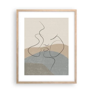 Poster in einem Rahmen aus heller Eiche - Wie ein Pinselstrich - 40x50 cm