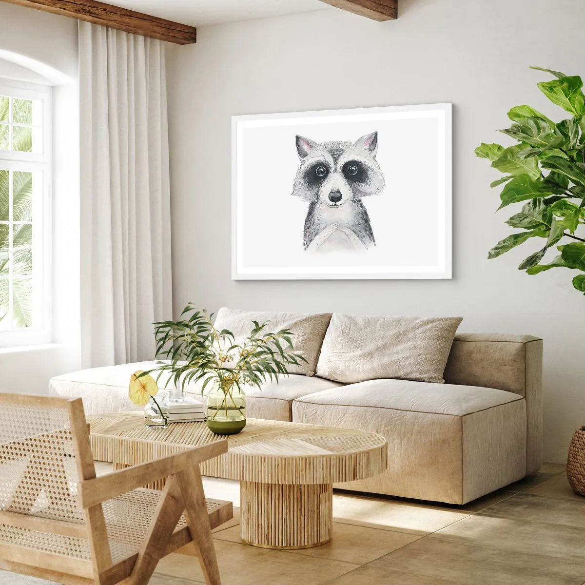 Poster in einem weißen Rahmen - Ein Moment zum Bewegen - 50x40 cm