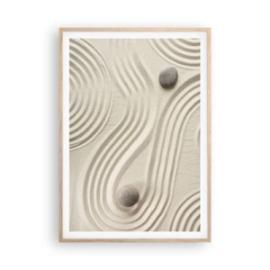 Poster in einem Rahmen aus heller Eiche - Ein Hauch von Wärme - 70x100 cm