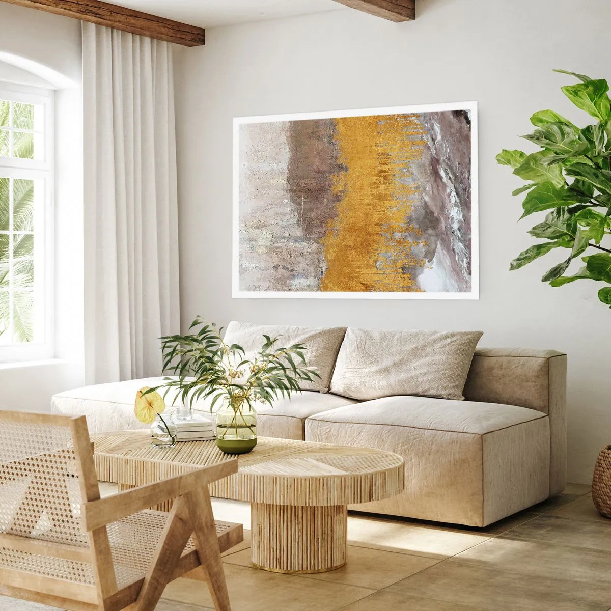 Poster - Goldene Explosion - 40x30 cm