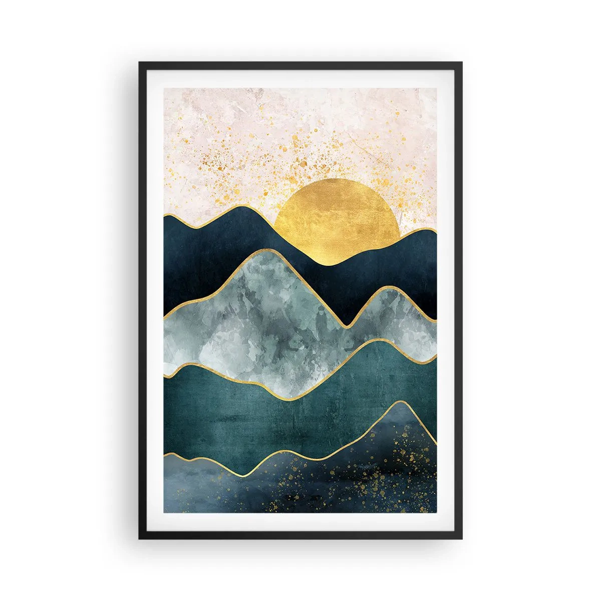 Poster in einem schwarzem Rahmen - Hinter den sieben Bergen - 61x91 cm