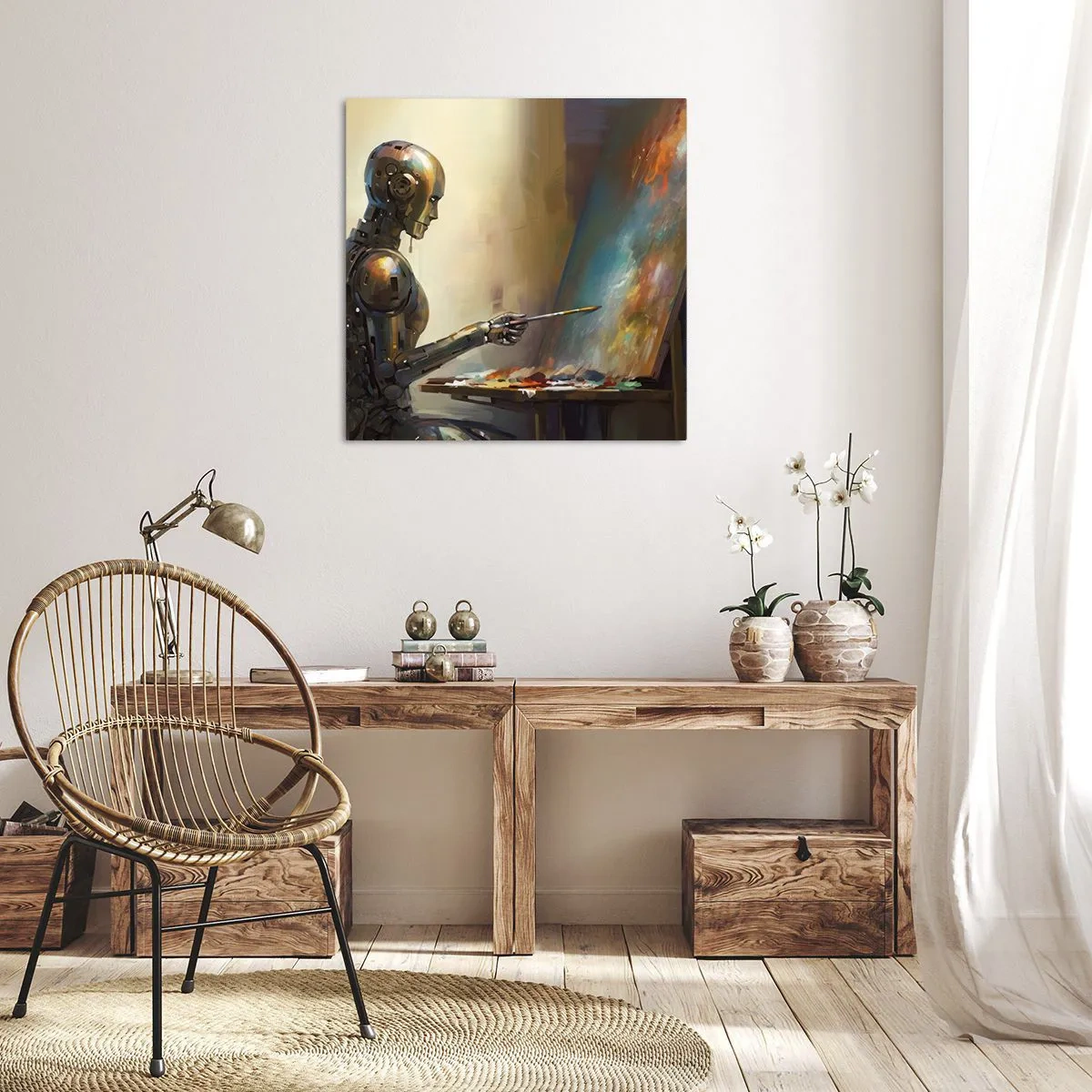 Bild auf Leinwand - Leinwandbild - Die Kunst der Zukunft - 50x50 cm