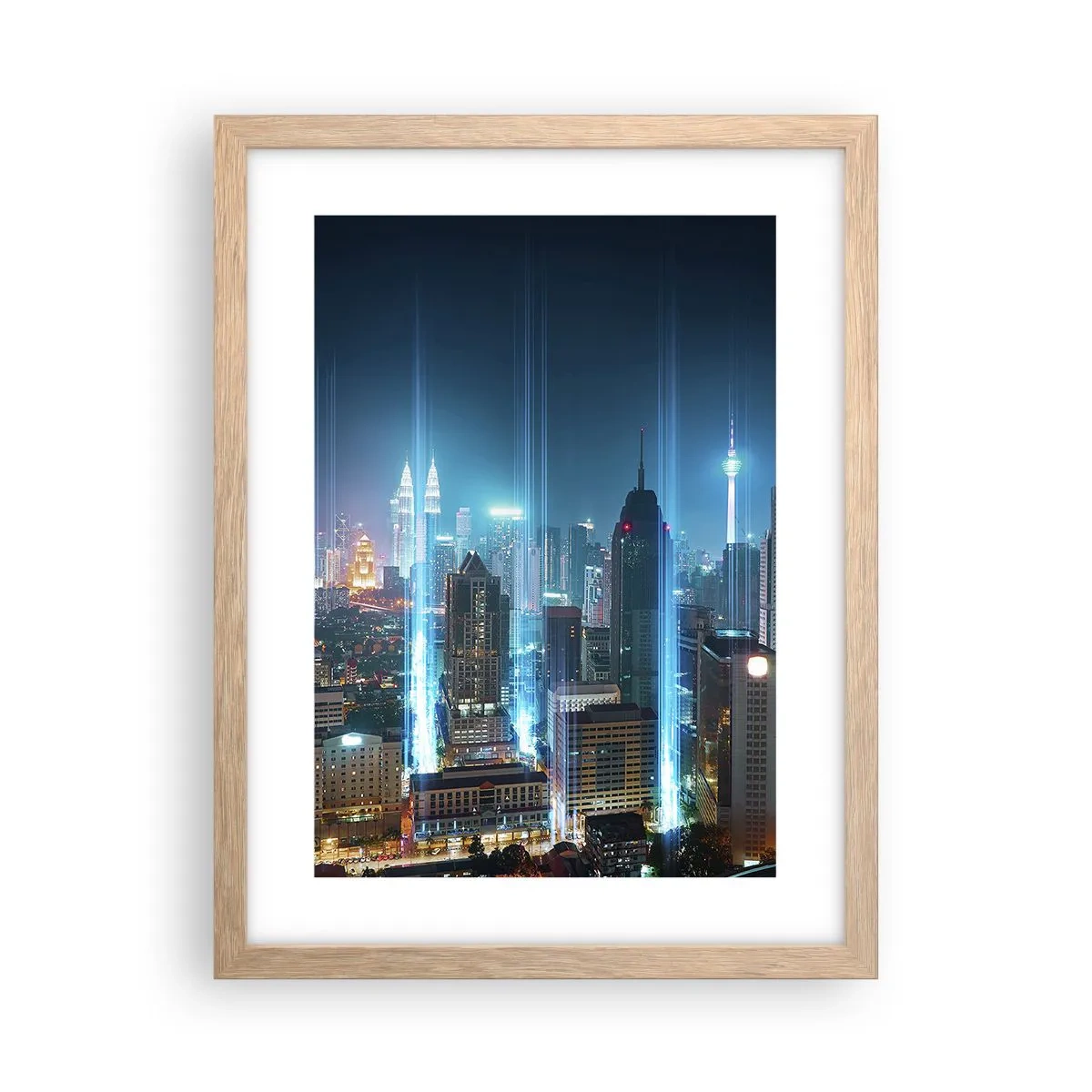 Poster in einem Rahmen aus heller Eiche - Auf Berliner Art gegen den Himmel - 30x40 cm