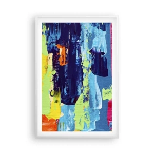 Poster in einem weißen Rahmen - Das Leben ist wunderschoen! - 61x91 cm