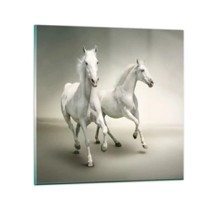 Glasbild - Bild auf glas - Weiße Macht! - 30x30 cm